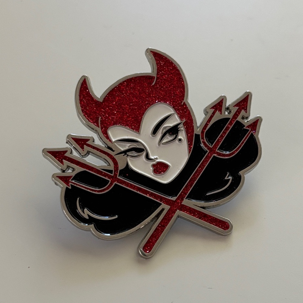 Vixen by Micheline Pitt - Not Today Satan enamel pin